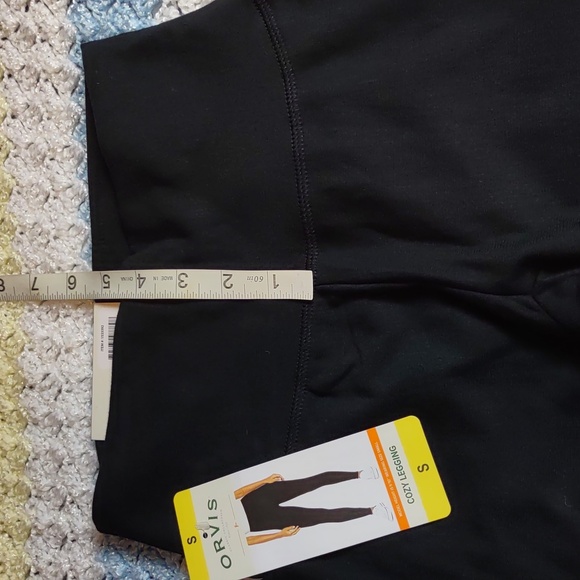 NWT Orvis Small Black High Rise Soft Fleece Wide Waistband Cozy Legging - Picture 13 of 16